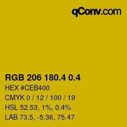 カラーコード: RGB 206 180.4 0.4 | qconv.com