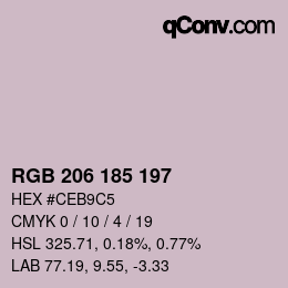 カラーコード: RGB 206 185 197 | qconv.com