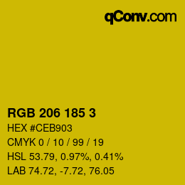 カラーコード: RGB 206 185 3 | qconv.com