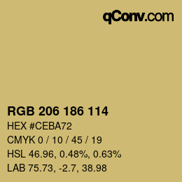 Color code: RGB 206 186 114 | qconv.com