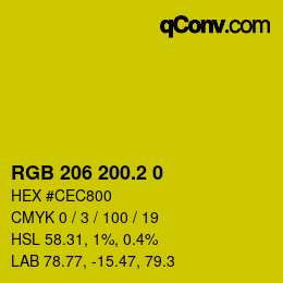 カラーコード: RGB 206 200.2 0 | qconv.com