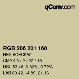 Color code: RGB 206 201 160 | qconv.com