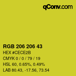 Farbcode: RGB 206 206 43 | qconv.com