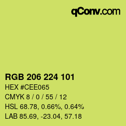 Color code: RGB 206 224 101 | qconv.com
