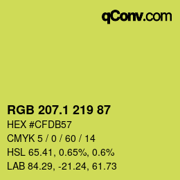 カラーコード: RGB 207.1 219 87 | qconv.com