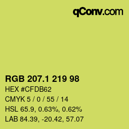 カラーコード: RGB 207.1 219 98 | qconv.com