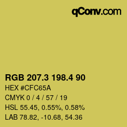 カラーコード: RGB 207.3 198.4 90 | qconv.com