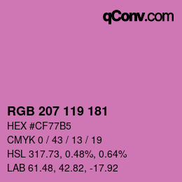 Color code: RGB 207 119 181 | qconv.com