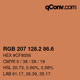 カラーコード: RGB 207 128.2 86.6 | qconv.com