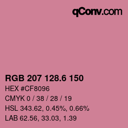 カラーコード: RGB 207 128.6 150 | qconv.com