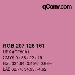 Color code: RGB 207 128 161 | qconv.com