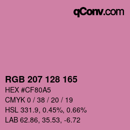Color code: RGB 207 128 165 | qconv.com