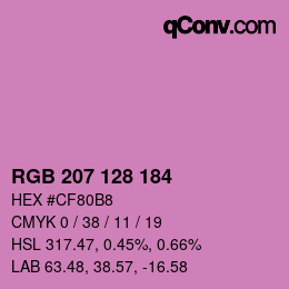 カラーコード: RGB 207 128 184 | qconv.com