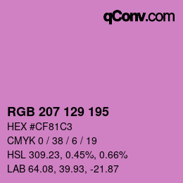 Color code: RGB 207 129 195 | qconv.com