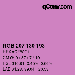 Color code: RGB 207 130 193 | qconv.com