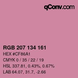 Color code: RGB 207 134 161 | qconv.com