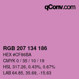 Color code: RGB 207 134 186 | qconv.com