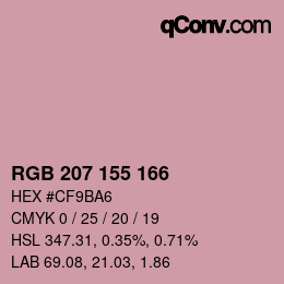 Color code: RGB 207 155 166 | qconv.com