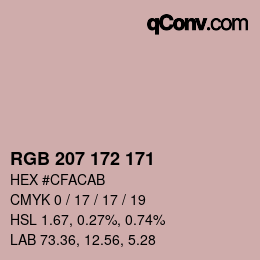 カラーコード: RGB 207 172 171 | qconv.com