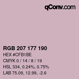Farbcode: RGB 207 177 190 | qconv.com