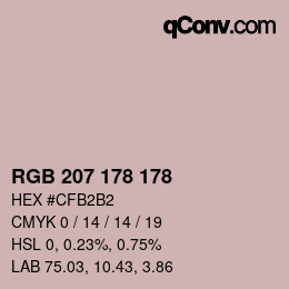 Color code: RGB 207 178 178 | qconv.com