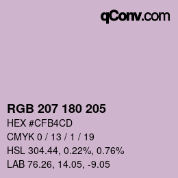 颜色代码: RGB 207 180 205 | qconv.com