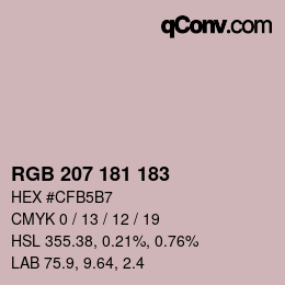 Color code: RGB 207 181 183 | qconv.com