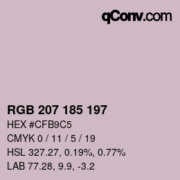 Color code: RGB 207 185 197 | qconv.com