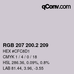 Color code: RGB 207 200.2 209 | qconv.com