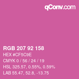 Farbcode: RGB 207 92 158 | qconv.com