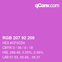 Color code: RGB 207 92 208 | qconv.com