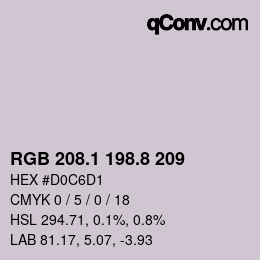 Color code: RGB 208.1 198.8 209 | qconv.com