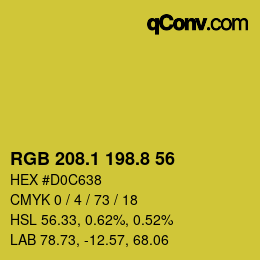 カラーコード: RGB 208.1 198.8 56 | qconv.com