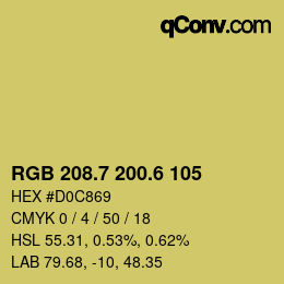 カラーコード: RGB 208.7 200.6 105 | qconv.com
