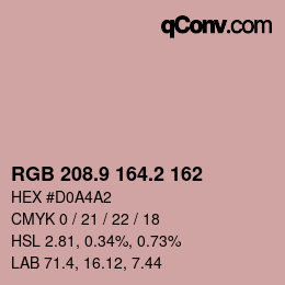 Color code: RGB 208.9 164.2 162 | qconv.com