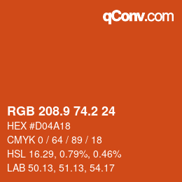 Color code: RGB 208.9 74.2 24 | qconv.com