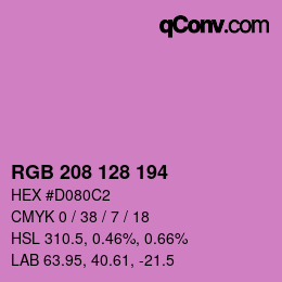颜色代码: RGB 208 128 194 | qconv.com