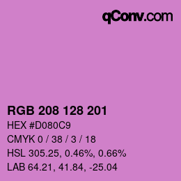 Farbcode: RGB 208 128 201 | qconv.com