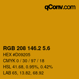 カラーコード: RGB 208 146.2 5.6 | qconv.com