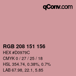 Color code: RGB 208 151 156 | qconv.com
