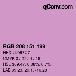 Color code: RGB 208 151 199 | qconv.com