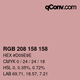 Color code: RGB 208 158 158 | qconv.com