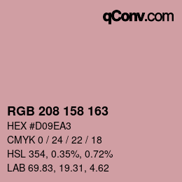 Color code: RGB 208 158 163 | qconv.com