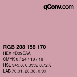 Color code: RGB 208 158 170 | qconv.com