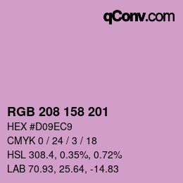 Color code: RGB 208 158 201 | qconv.com