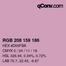 Color code: RGB 208 159 186 | qconv.com