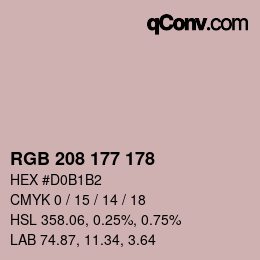 Color code: RGB 208 177 178 | qconv.com