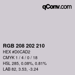 Color code: RGB 208 202 210 | qconv.com