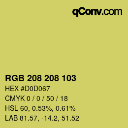 Color code: RGB 208 208 103 | qconv.com