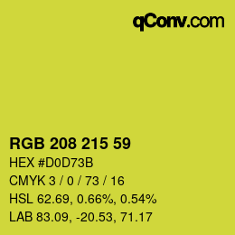 Color code: RGB 208 215 59 | qconv.com